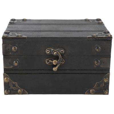 Retro Wooden Jewelry Box Treasure Storage Box Organizer Container Case Chest Trinket Box for Girls Girlfriend Women