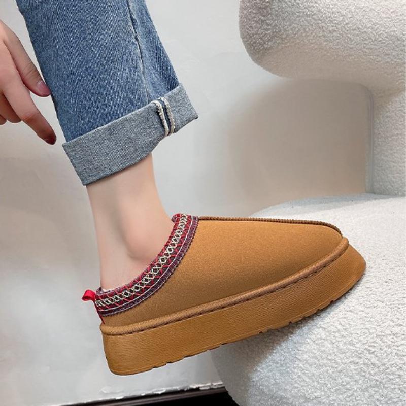 Fashion Women's Wool Slippers Warm Platform Wool Slipperswomen Slippers Women Sheepskin Slippers Women Shoes 2024