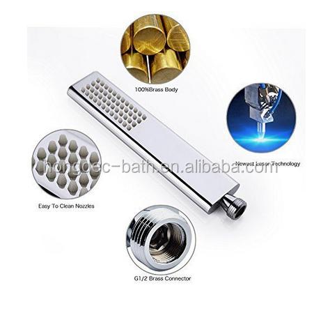 Luxury HomeDec High-Pressure Polished Chrome Water Saving Eco-Friendly Handheld Shower Head for Hotel Bathrooms Brass Faucet