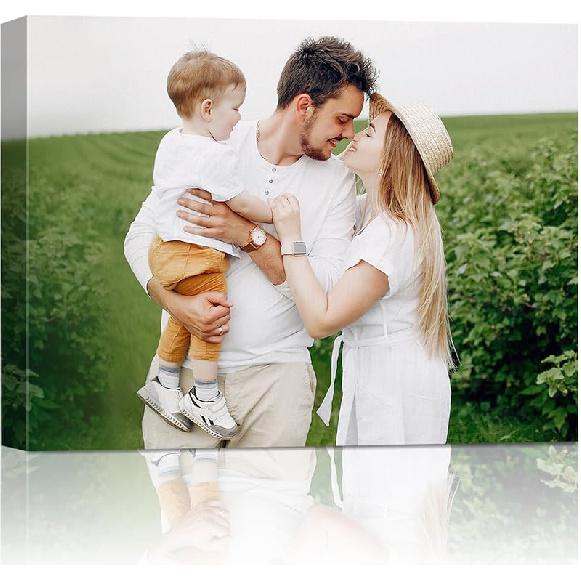Personalized  Canvas Wall Art,  Canvas Prints with Your Photos for Living Room, Bedroom, Wedding Pet Baby Family Photo Framed Wall Art, ized Photo