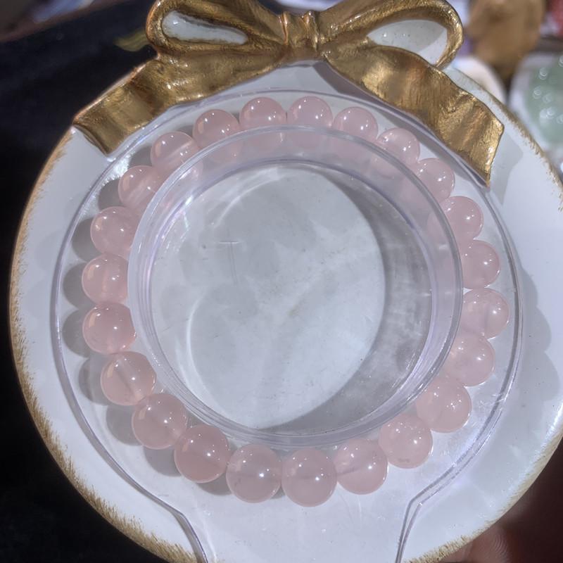 Natural Madagascar Pink Quartz Bracelet for Women DIY Handmade bracelets attract love Grapefruit Pink Horse powder8m