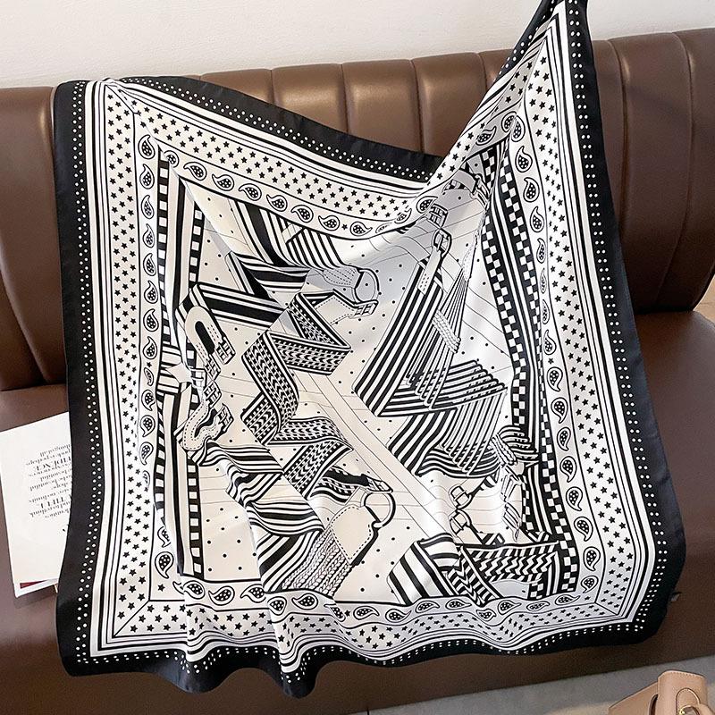 Spring and Autumn Europe and America Scarf Large Square Scarf Fashionable Decorative Scarf Outer Shawl Scarf Scarf Women