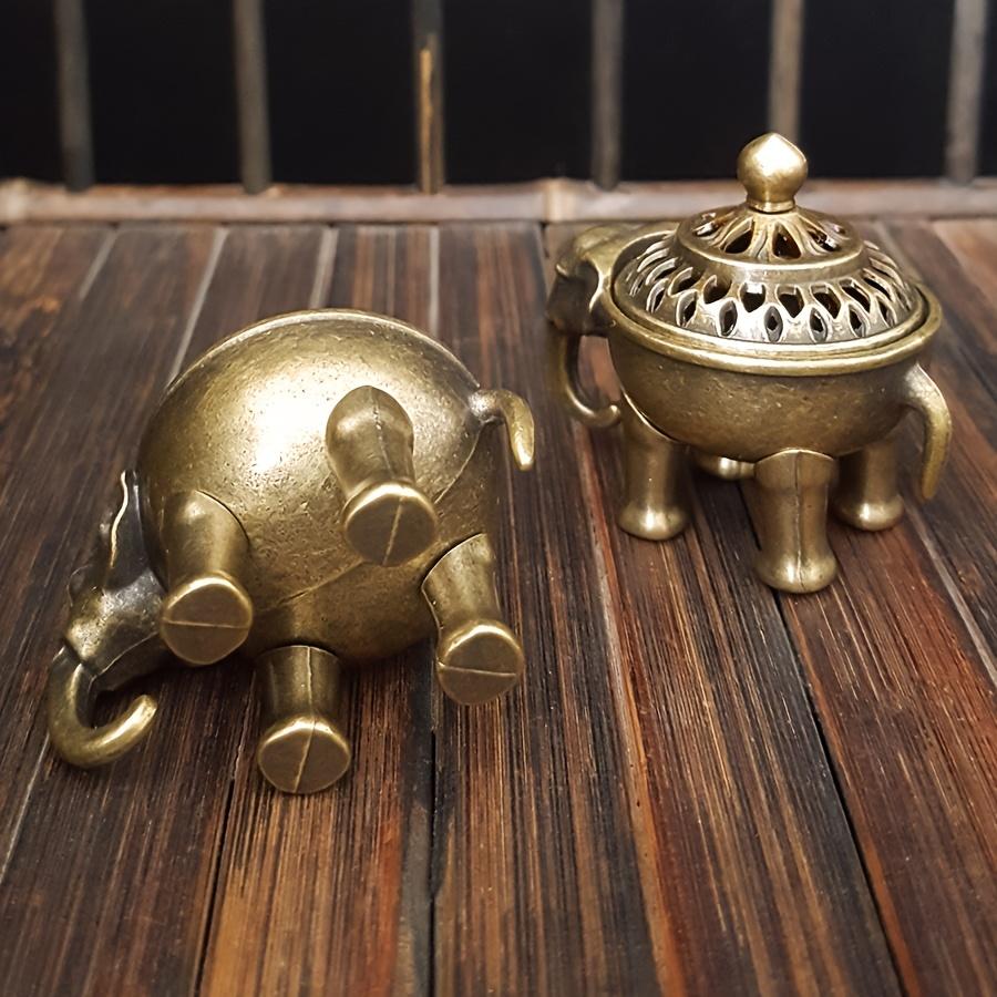 1 Stück Mini Elefant Räuchergefäß, Kreatives Schreibtischornament Heimdekoration (Ohne Weihrauch)