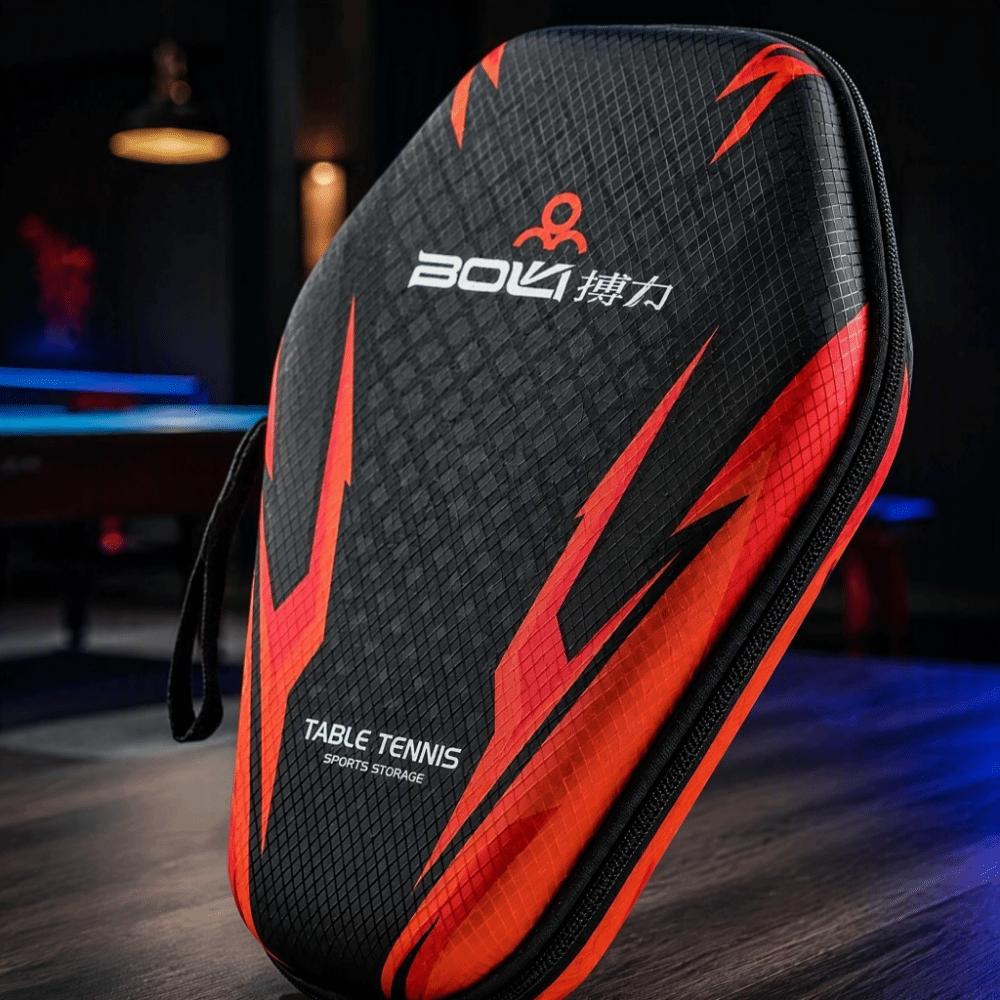 Black Orange Color Table Tennis Paddle Case Ping Pong Paddle Hard Case  Indoor And Outdoor Sports