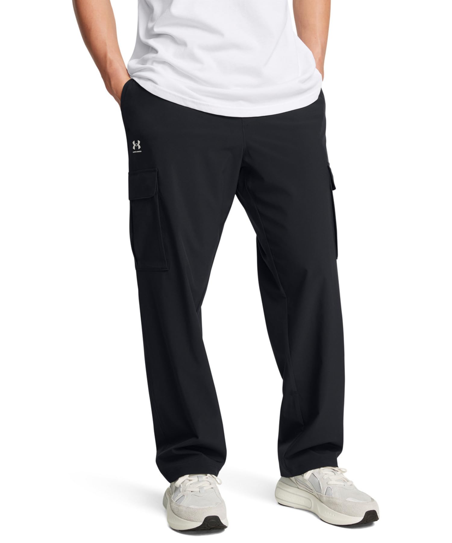 

Under Armour UA Vibe Woven Cargo Pants 1386558 Medium (001) Black/White,