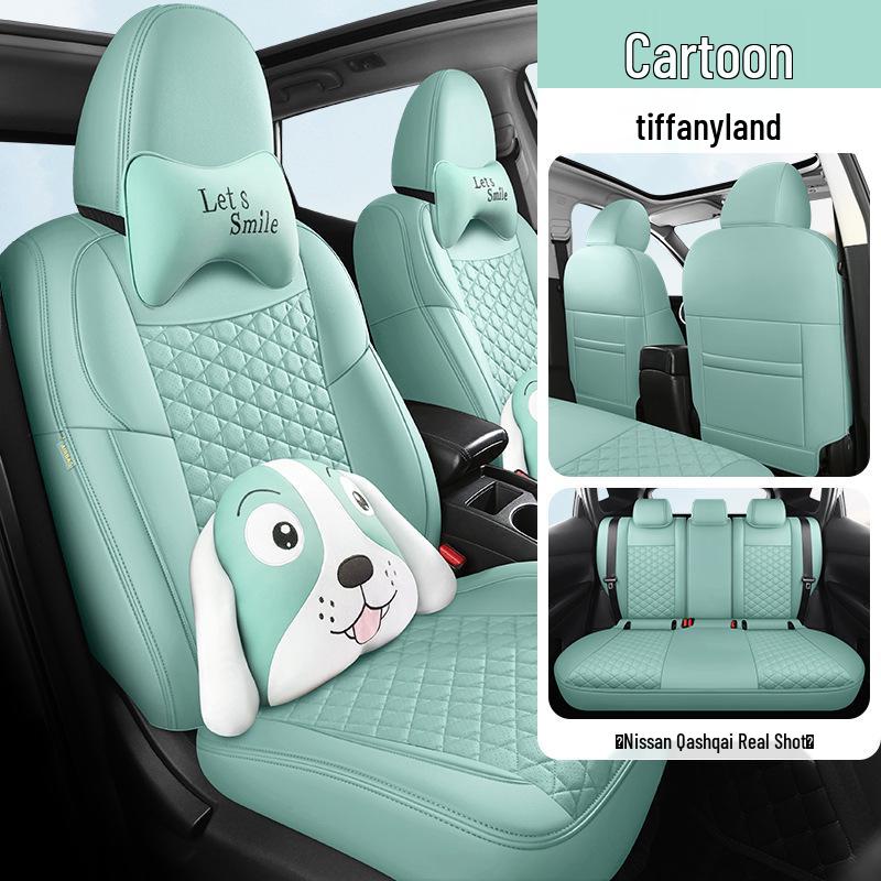 Five-Seat Qashqai Full Leather SUV Cushion: All-Season, Full Surround Seat Cover.