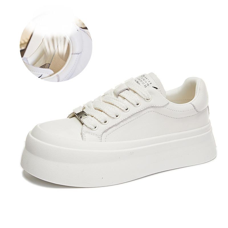 

Белые туфли Повседневные туфли-одиночки Увеличивающие рост Туфли на толстой подошве Женская обувь 40 бежевый