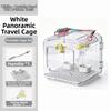 Porte-oiseau Portable Cage de Voyage Transparente pour Oiseaux Cage à Emporter pour Perroquets Voyages Courts