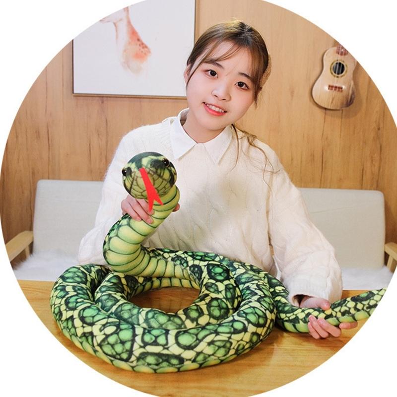 100cm Realistic Snake Stuffed Animal Toy For Home Decors and Educational Purposes Novelty Prank Plush Snake Dolls