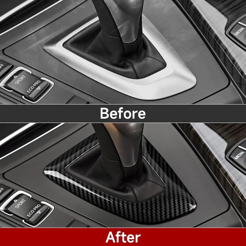 Plastic Car Shift Frame Panel Gear Knob Cover Head Trim for BMW 1 2 3 4 Series F20 F21 F22 F23 F30 F31 Styling Decoration