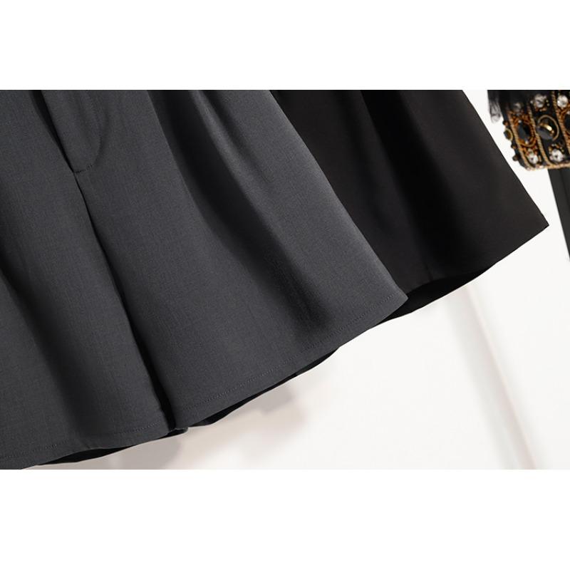 DIMANAF 2025 Plus Size Shorts Women Solid Loose High Waist Casual Short Pants Basic Summer New Wide Leg Pants