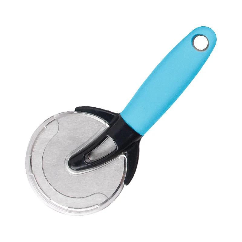 Hot sale Stainless Steel Black Abs Handle Pizza Wheel Cutter With Protective Cover