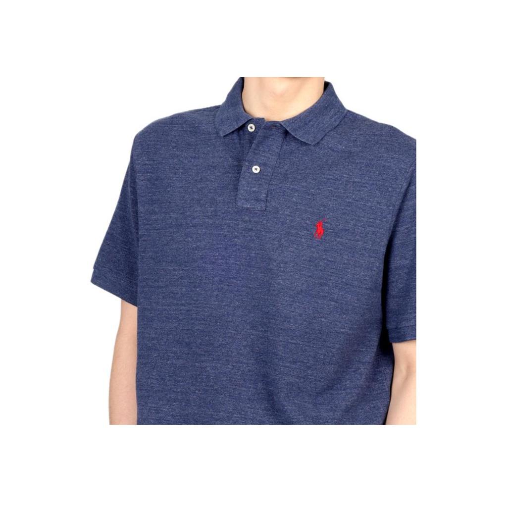 Polo Ralph Lauren Solid Logo Kurzarm Poloshirt Herren Oberteile Blau 710666997-005