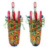 New Colored Bird Chewing Fun Foraging Loofah Material Rattan Parrot Toy Interactive Large Cage Accessories for Cockatoos
