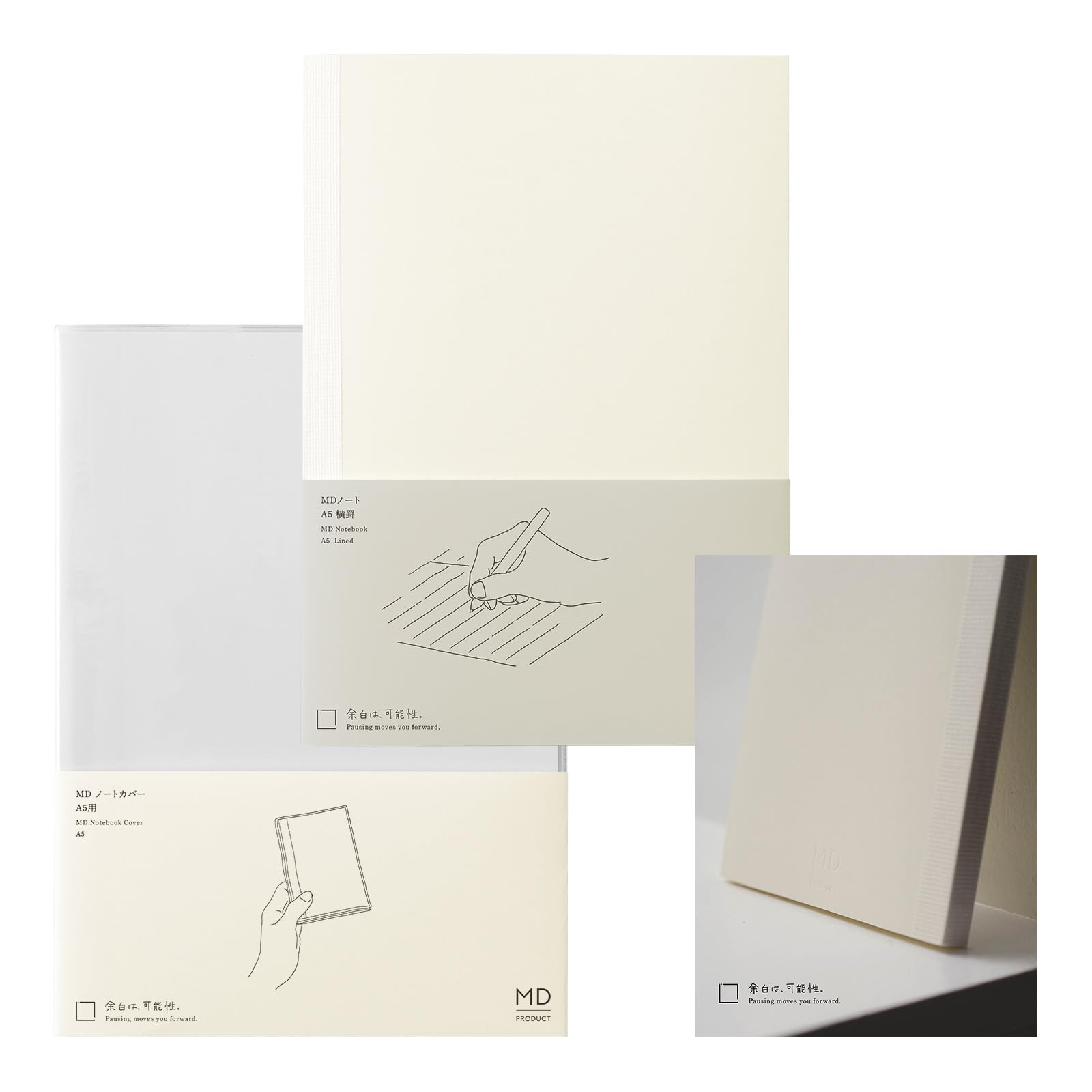 Midori MD PRODUCT MD Notebook A5 Horizontal Ruled Notebook Cover 15385006 +