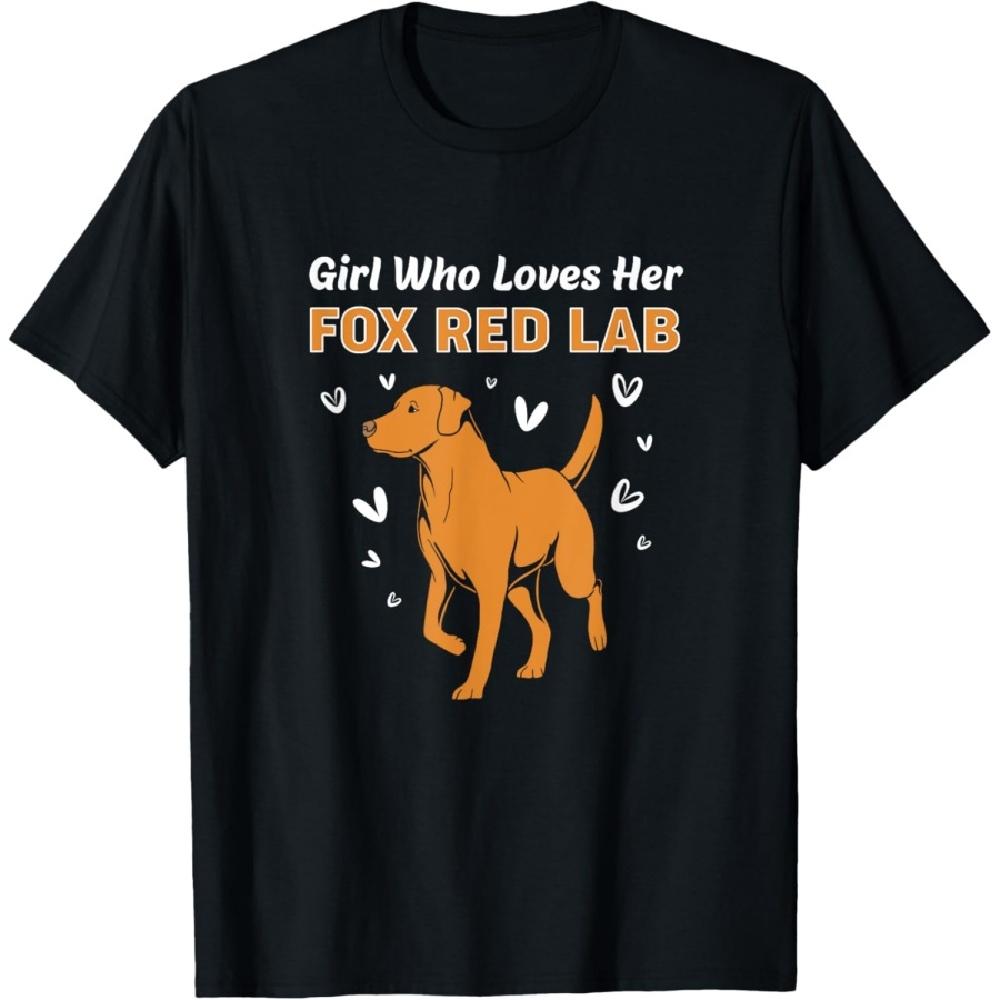 Fox Red Labrador Dog Girl Who Loves Fox Red Lab T-Shirt XXXXXL чёрный