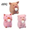 Pig Squeeze Toy Bubble Blowing Stress Relief Cartoon Sensory Soft Stretchy Animal Shape Home Office Desk