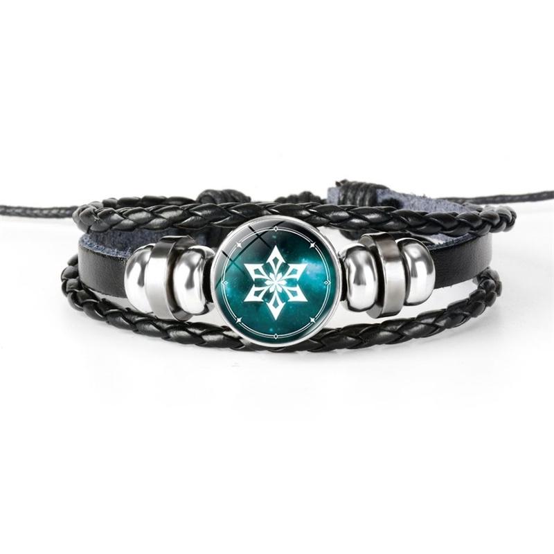 

Game anime original god bracelet element pendant multi-layer leather punk role-playing men and women jewelry gift 7