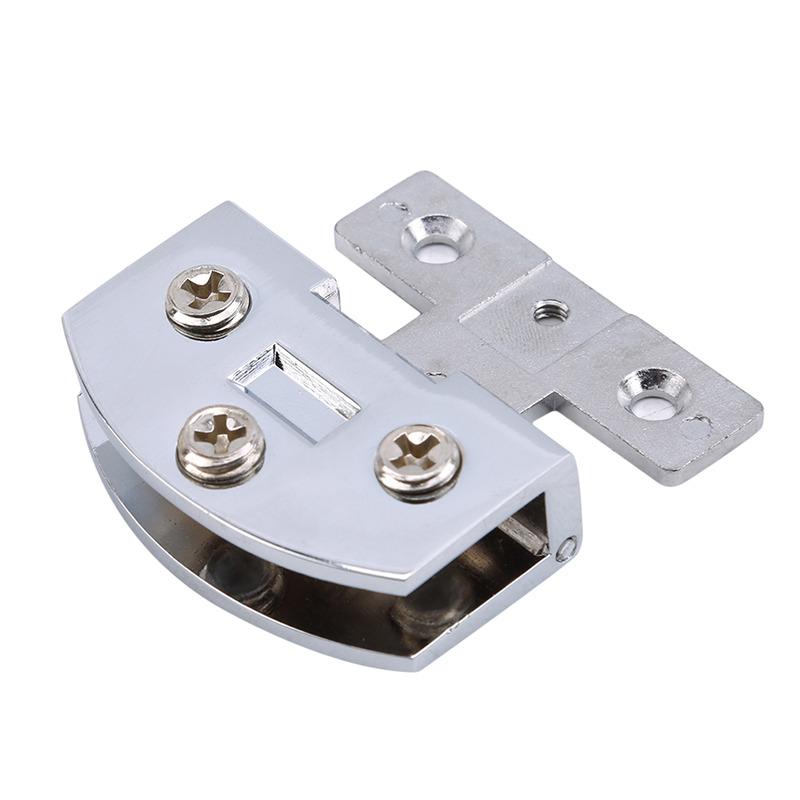 Glass Door Hinge Clamps Stainless Steel Wine Cabinet Bread Cabinet Cupboard Cabinet Gate Clip Door Hinges for 5-9mm