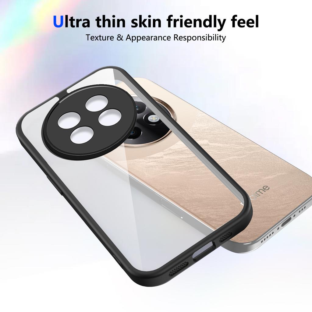 Für Realme 12 Hülle Realme 12X Handyhülle Realme 12 Pro Plus Cover 12 + 4G Air Cushion Silikon Stoßfänger Klare Matte Rückseite Hart