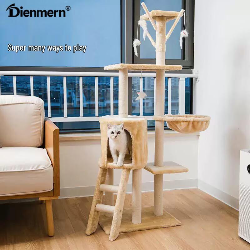 Dienmern 5-Tier Deluxe Sisal Cat Tree & Condo