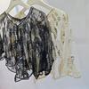 Cheongsam Evening Gown Shawl with Sequined Lace Shrug Cape