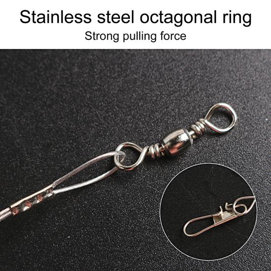 Fishing Rig Non-Deformed Strong Pull Sea Fishing Stainless Steel Fishing Tackle Accessories Wire Trace Leader Rig for Outdoor
