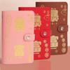 Portable Saving Money Binder PU Leather Planner Organizer Account Book  Stainless Ring Binder