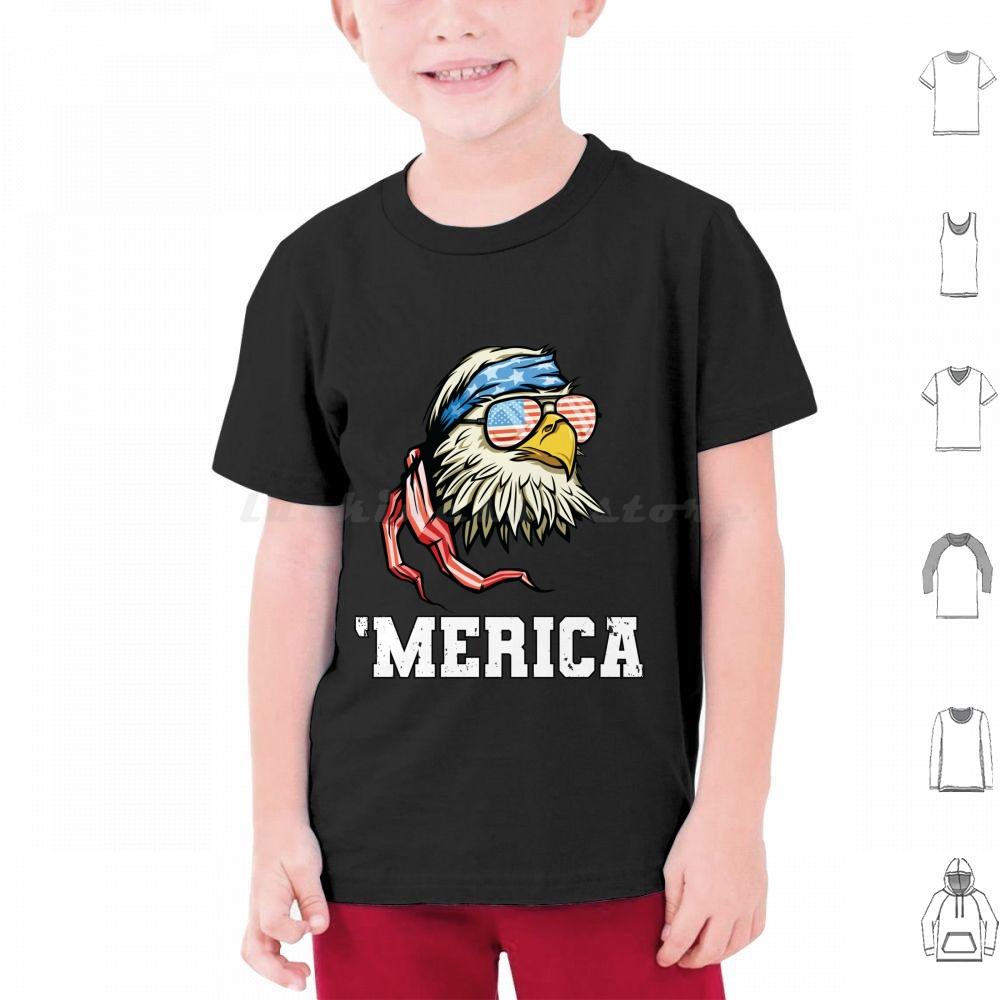 4th Of July Merica Bald Eagle Patriotic Veteran T Shirt 6xl Cotton Cool Tee Eagle Bald Eagle Mericaw Memorial Day Veterans Day