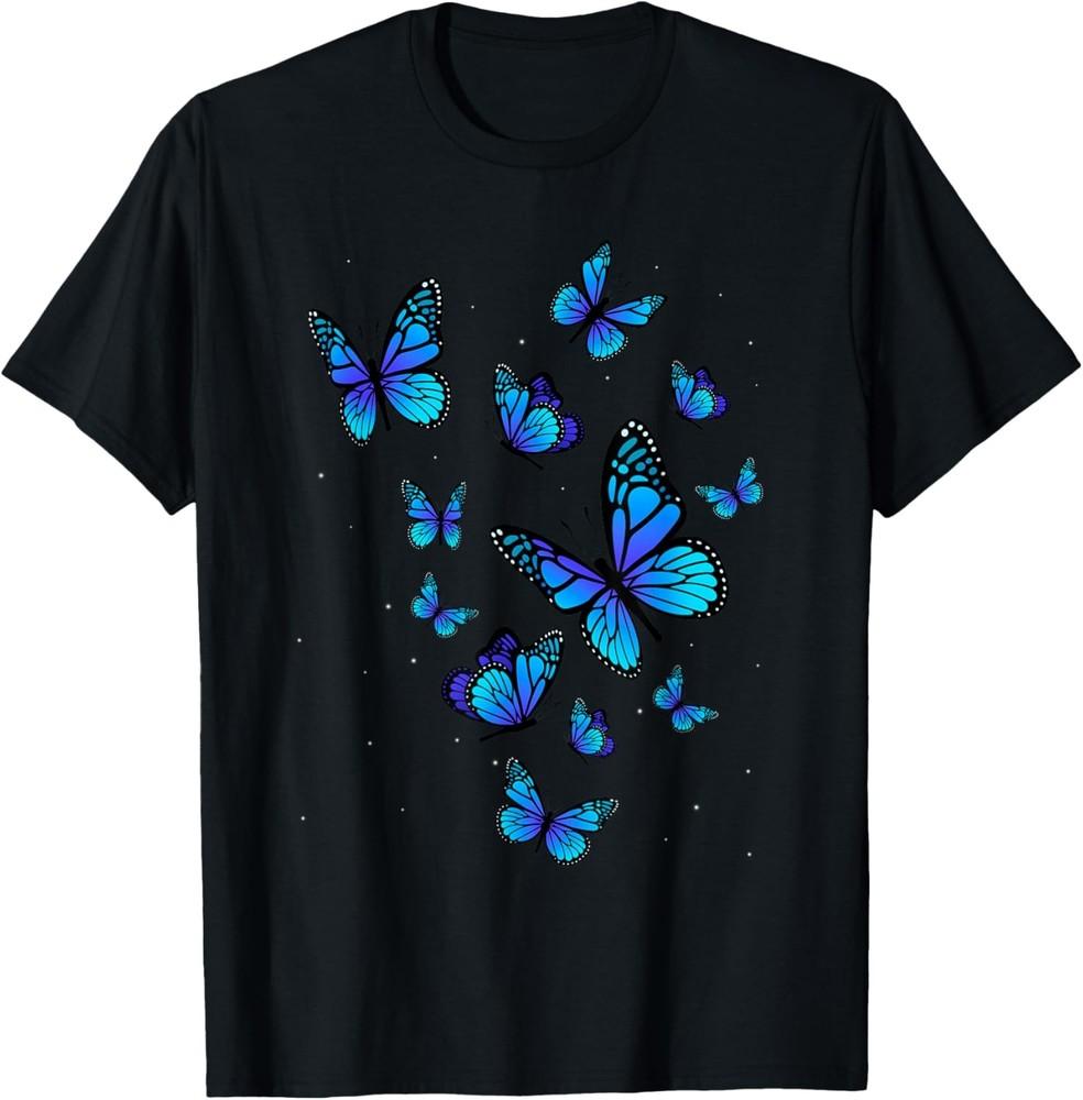 Blue Butterfly Art Garden Beautiful Butterflies T-Shirt Unisex T-Shirt M