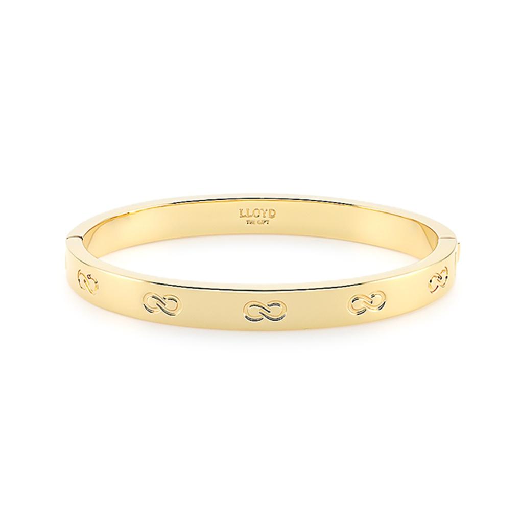 LLOYD Vermeil Endless Yellow Pattern Bangle Bracelet LLBB23366S