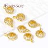 2/4/6Pcs Pendant Bails For Jewelry Making 18K Gold Plated Brass Bail Beads Connectors For DIY Necklace Findings