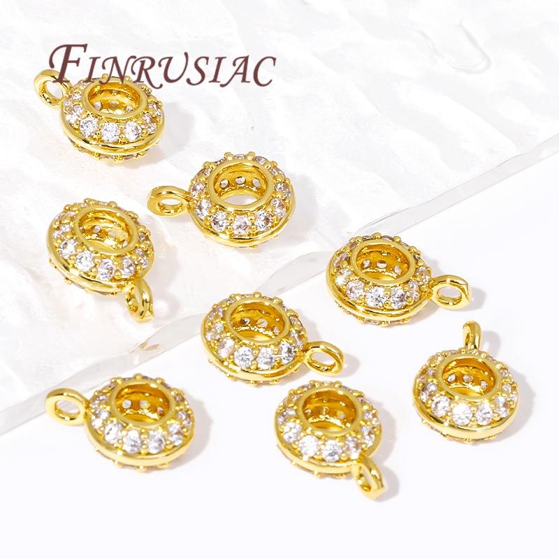 2/4/6Pcs Pendant Bails For Jewelry Making 18K Gold Plated Brass Bail Beads Connectors For DIY Necklace Findings