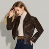 Tatu Women's Autumn/Winter Slim-Fit Lapel PU Leather Jacket