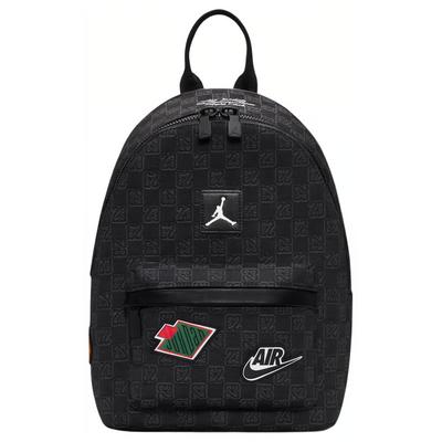 Mochila Mini de Poliéster con Patrón de Letras Tejidas 10L Monograma Unisex Negra IQ3201-010