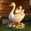 Patio Landscape Decoration Decorative Acrylic Duck Ground Stake for Outdoor Garden Decor, Weather Resistant 2D Flat Parent Farmhouse Courtyard