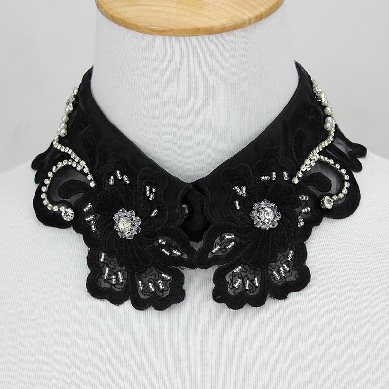Perfekte Übereinstimmung Perlen Damen Falscher Kragen Hemd Spitze Abnehmbarer Kragen Für Damen Fake Kragen Abnehmbar Kleidung Accessoires Nep Kragen Halsband