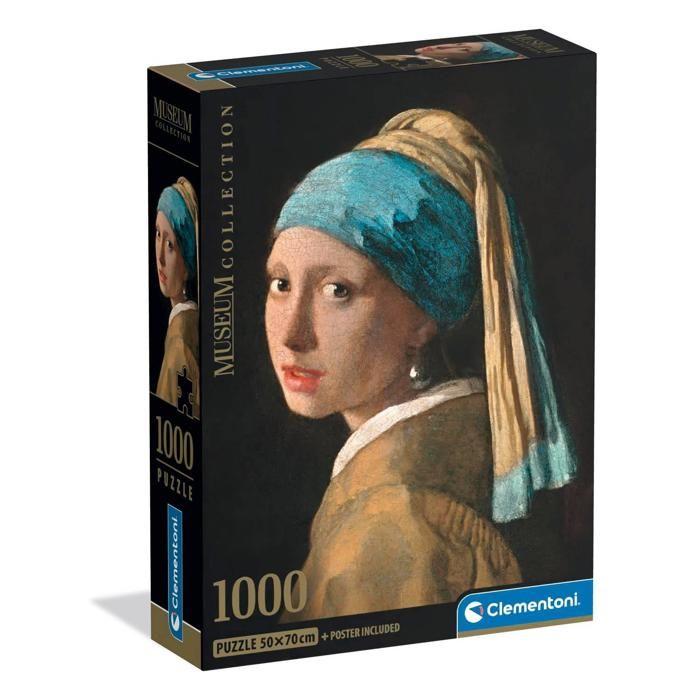 Puzzle Compact 1000 Pièces : Vermeer - La Jeune Fille À La Perle