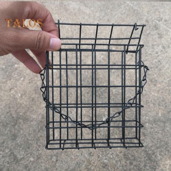 Suet Cage Bird Feeder Outdoor Garden Iron Cages Outside Hanging Suet Feeder Single Suet Cake Wild Bird Feeder