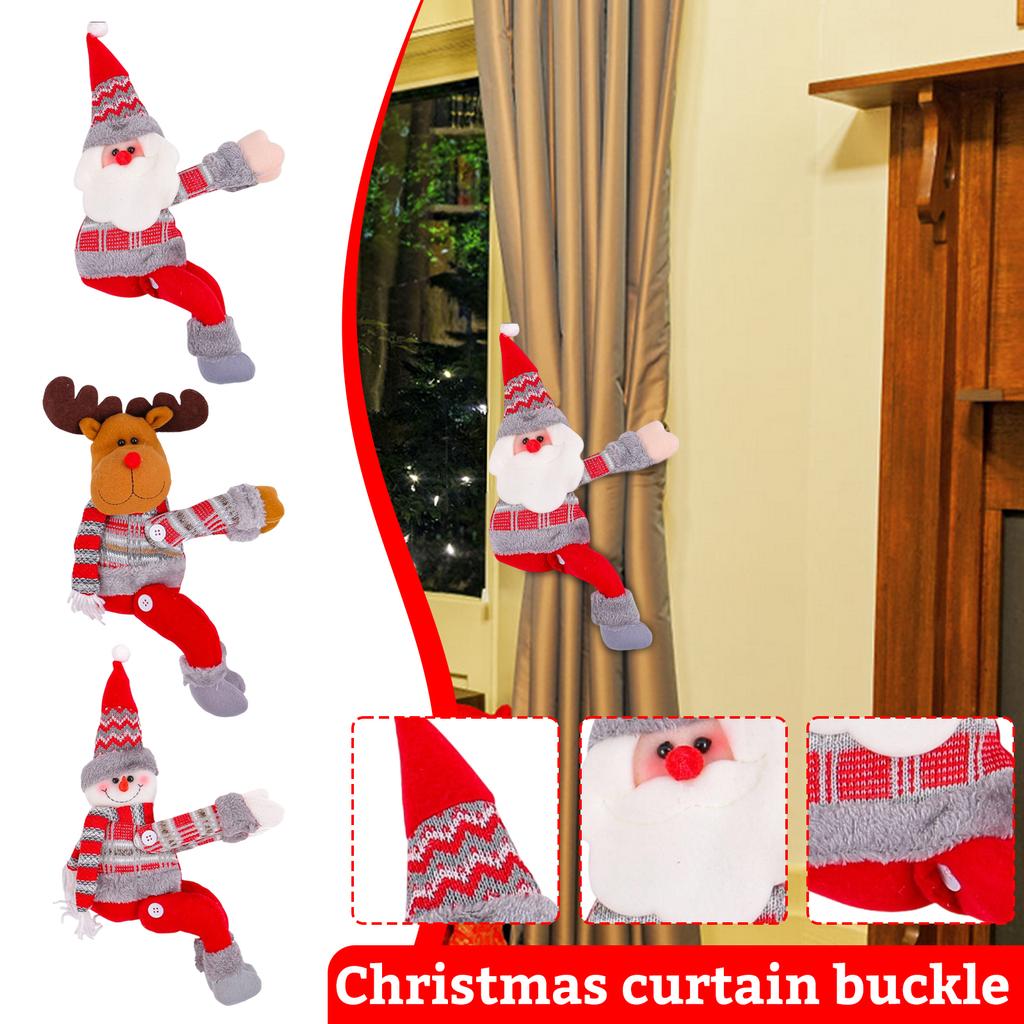 Creative New Christmas Decoration Curtain Buckle Holiday Window Scene Layout