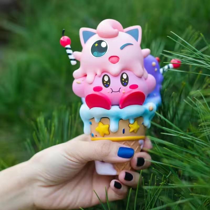 Cute Kawaii Pikachu Snorlax Psyduck Bulbasaur Icecream Figure Toys for Girls