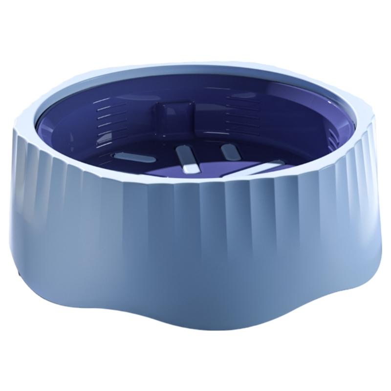 

Pet Bowl Decorative Slow Feed Cats Dish 2 in 1 Feeder Slow Feeding Lovely Bowl Detachable Bowl in 2 in 1 Dish синій