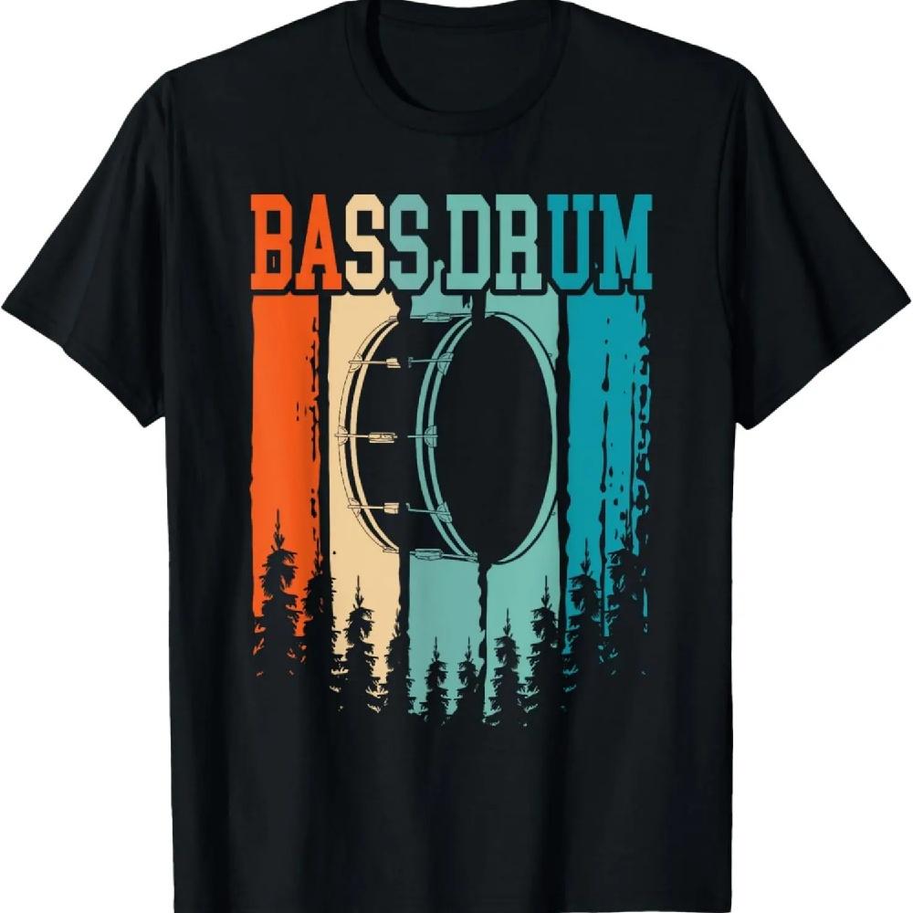 

Bass Drum Retro Vintage T-Shirt XXXL чёрный