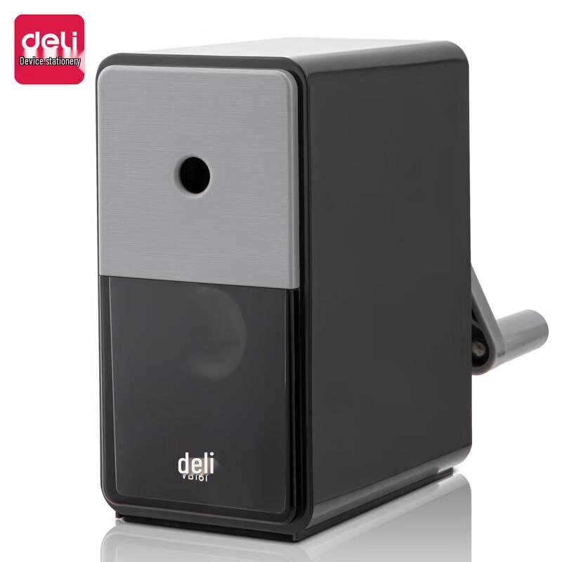 Deli Auto-Feed Hand-Crank 7-Level Adjustable Pencil Sharpener