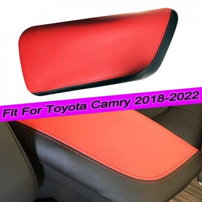 Schwarz & Rot Für Toyota Camry 2018- Auto Leder Armlehnenbezug Schützt Konsole
