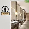 Toilet Sign Acrylic Bathroom Signage Restroom Reminder Sign Hanging Hollow Plaque for Business Company Office Public Door Wall