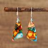 Geometric Emperor Stone Earrings Crystal Pendant Zircon Women Jewelry