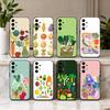 INS CUTE Organic Vegetable Phone Case For Samsung Galaxy A73,A72,A71,A70,A53,A52,A51,Soft Silicone Black Cover