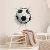 3D Breaking Through Wall Soccer Football Toilet Sticker Self-Adhesive Waterproof Removable Bathroom Home Decor Art