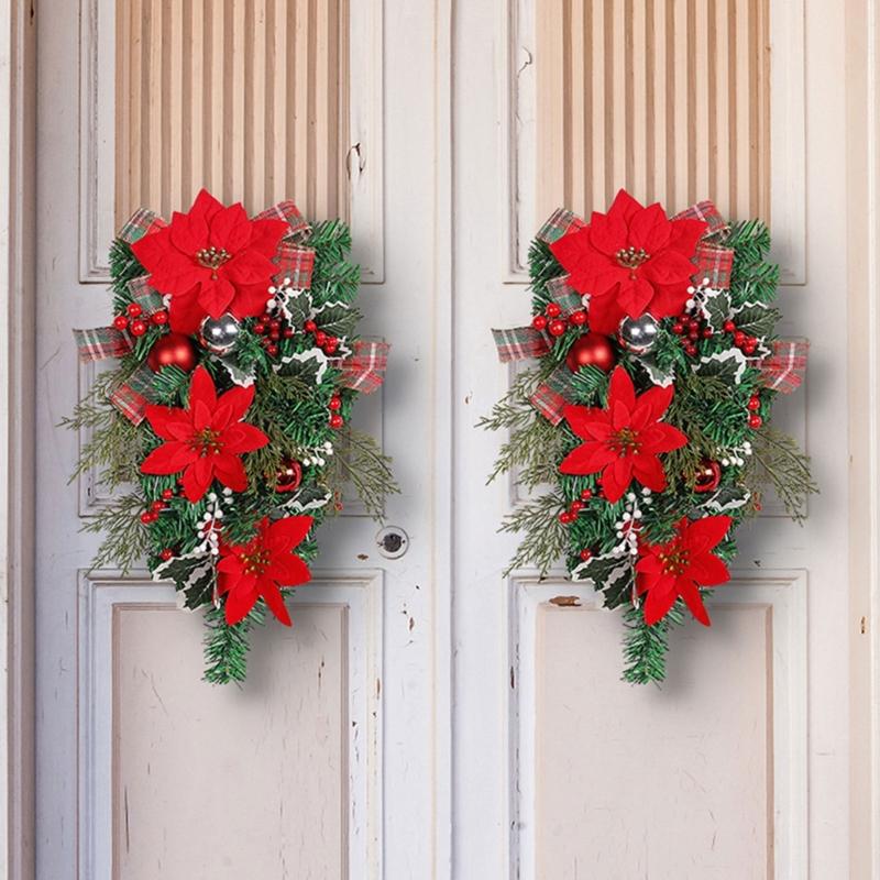 Beautifully Crafted Christmas Inverted Tree Wall Hangers Miniatures Your Home with Comfortable Texture Ornament